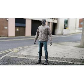 Men's Pants with Jacket 7 3D model